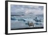 Jškulsarlon - Glacier Lagoon, Morning Light, Sheep-Catharina Lux-Framed Photographic Print