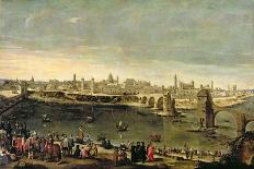 View of the City of Zaragoza-Juan Bautista Marti Nez Del Mazo-Framed Stretched Canvas