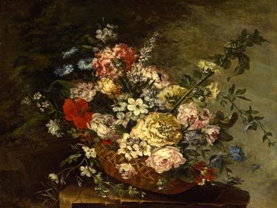 Still Life with Flowers in a Basket, c.1780-1790