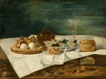 Still Life with Pasteries, Wine, and Eggs, c.1770-1790-Juan Bautista Romero-Laminated Giclee Print