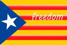 Red Estelada Flag-Juan Carlos B.-Mounted Art Print