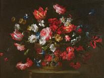 Festoon of Flowers with Cartouche Surrounding a Landscape, 1652-Juan De Arellano-Stretched Canvas