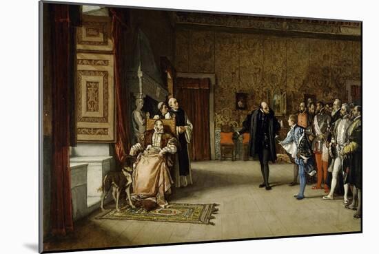 Juan de Austria's Presentation to Emperor Carlos V in Yuste, 1869-Eduardo Rosales-Mounted Giclee Print