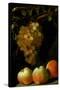 Juan de Espinosa / 'Still life of grapes and apples', 17th century, Spanish School, Oil on canva...-Juan de Espinosa-Stretched Canvas