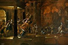 The Fire of Troy, Mid of 17th C-Juan de la Corte-Stretched Canvas