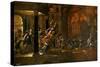 Juan de la Corte / 'The fire of Troy', First half 17th century, Spanish School, Oil on canvas, 1...-JUAN DE LA CORTE-Stretched Canvas
