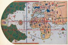 19th Century Copy of the Nautical Planisphere, 1500-Juan de la Cosa-Mounted Giclee Print