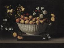 Flowers and Fruit in a China Bowl, C.1645-Juan De Zurbaran-Giclee Print
