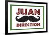 Juan Direction Humor-null-Framed Art Print