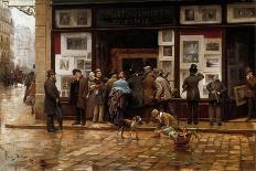 The Public Exhibition of Painting, 1888-Juan Ferrer y Miro-Stretched Canvas