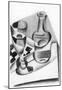 Juan Gris Carafe, Glass and Chessboard Cubism Print Poster-null-Mounted Poster