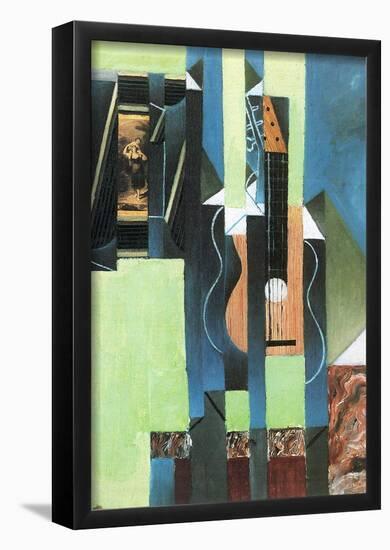 Juan Gris Guitar Still Life Art Poster-null-Framed Poster