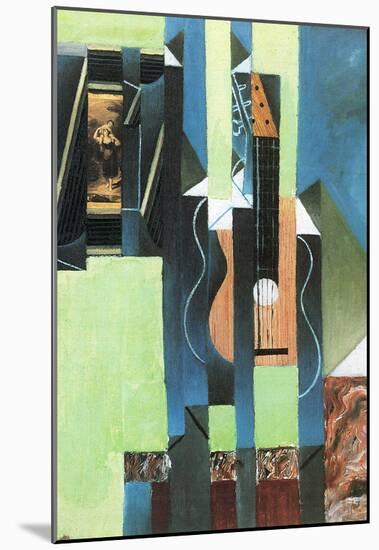 Juan Gris Guitar Still Life Art Poster-null-Mounted Poster