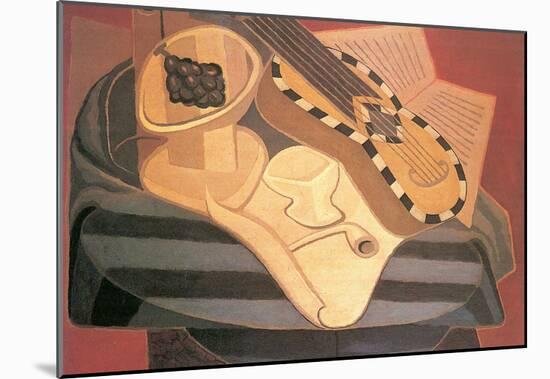 Juan Gris Guitar with Ornaments Cubism Art Print Poster-null-Mounted Poster