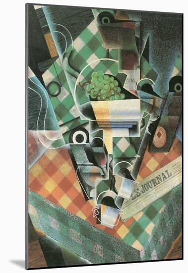 Juan Gris Still Life with Checked Tablecloth Art Print Poster-null-Mounted Poster