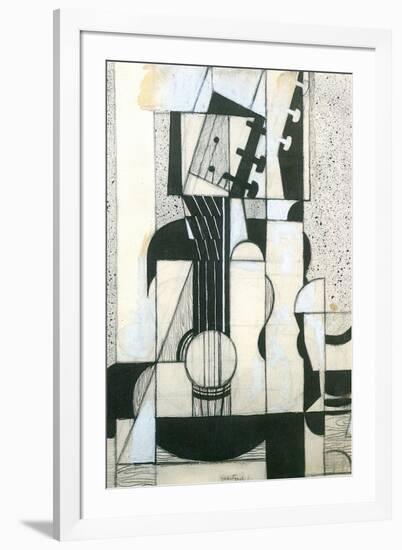 Juan Gris Still Life with Guitar Cubism-Juan Gris-Framed Art Print