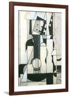 Juan Gris Still Life with Guitar Cubism-Juan Gris-Framed Art Print