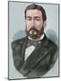 Juan Jose Latorre (1846-1912). Portrait. Colored Engraving.-Tarker-Mounted Photographic Print