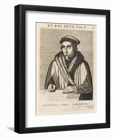 Juan Luis De Vives Spanish Humanist and Philosopher-Esme De Boulonois-Framed Art Print