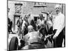 Juan Manuel Fangio at the Wheel of a V16 BRM, 1960s-null-Mounted Photographic Print