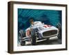 Juan Manuel Fangio Driving a Mercedes-Benz-English School-Framed Giclee Print