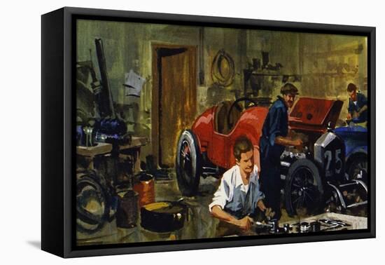 Juan-Manuel Fangio Was an Apprentice to Racing Driver Viggiano-Ferdinando Tacconi-Framed Stretched Canvas