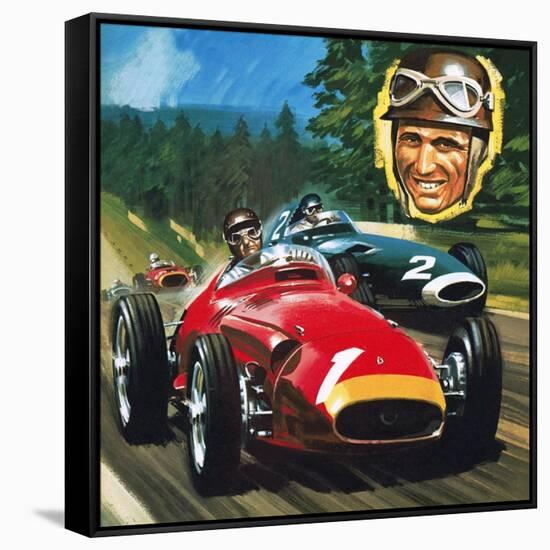 Juan Manuel Fangio-Wilf Hardy-Framed Stretched Canvas