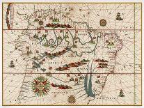 Map of Brazil-Juan Martinez-Mounted Art Print