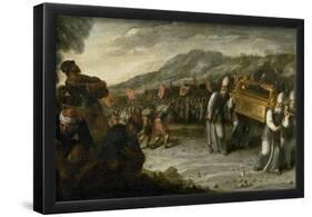 Juan Montero de Rojas / ' The Ark Crossing the Jordan', ca. 1667, Spanish School, Canvas, 112 c...-JUAN MONTERO DE ROJAS-Framed Poster