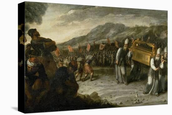 Juan Montero de Rojas / ' The Ark Crossing the Jordan', ca. 1667, Spanish School, Canvas, 112 c...-JUAN MONTERO DE ROJAS-Stretched Canvas