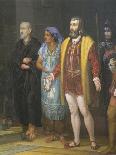 Hernan Cortes, La Malinche and Bartolome De Las Casas-Juan Ortega-Framed Stretched Canvas