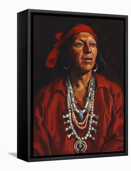 Juan, Pueblo Indian, 1927-Eanger Irving Couse-Framed Stretched Canvas