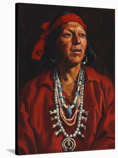 Juan, Pueblo Indian, 1927-Eanger Irving Couse-Stretched Canvas