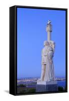 Juan Rodriguez Cabrillo Statue-Richard Cummins-Framed Stretched Canvas