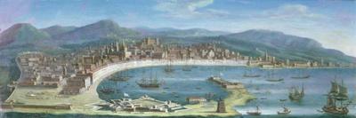 Messina - a Panoramic View of the Port-Juan Ruiz Melgarejo-Mounted Giclee Print