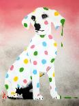 Damien's Dotty Spotty Dawg - Pink-Juan Sly-Art Print