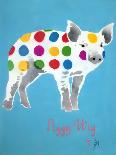 Damien's Dotty Spotty Dawg - Pink-Juan Sly-Art Print