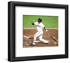 Juan Uribe Game One of the 2010 World Series Action-null-Framed Photographic Print