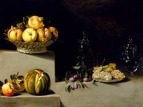 Still Life with Fruit and Glassware, 1626 (Oil on Canvas)-Juan van der Hamen y Leon-Giclee Print
