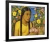 Juanita Entre Las Flores-Alfredo Ramos Martinez-Framed Giclee Print