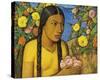 Juanita Entre Las Flores-Alfredo Ramos Martinez-Stretched Canvas