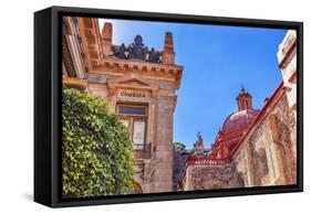 Juarez Theater, Temple De San Diego, San Diego Church, Guanajuato, Mexico.-William Perry-Framed Stretched Canvas