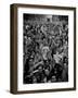 Jubilant Crowd Screaming and Flag Waving as They Mass Together During Vj Day Celebration, State St-Gordon Coster-Framed Photographic Print