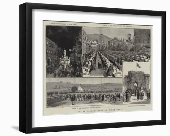 Jubilee Celebrations at Winchester-null-Framed Giclee Print