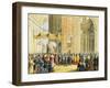 Jubilee of Pope Pius IX in St. Peter's Basilica, Pontiff Being Carried on Gestatorial Chair-null-Framed Giclee Print