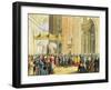 Jubilee of Pope Pius IX in St. Peter's Basilica, Pontiff Being Carried on Gestatorial Chair-null-Framed Giclee Print