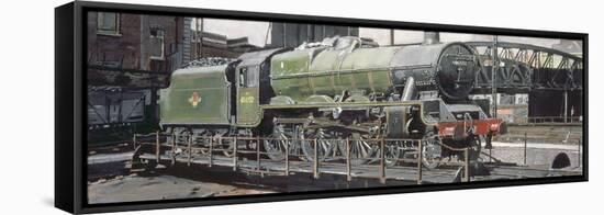 Jubilee Turnaround, Hawke 45652 Jubilee Class Locomotive on Camden Turntable, London-Kevin Parrish-Framed Stretched Canvas