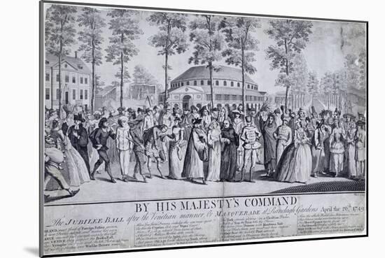 Jubilee Venetian Masquerade Ball in Ranelagh Gardens, Chelsea, London, 1749-Nathaniel Parr-Mounted Giclee Print