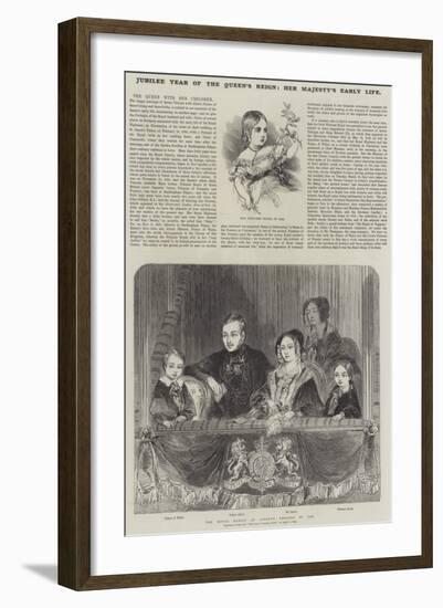 Jubilee Year of the Queen's Reign, Her Majesty's Early Life-null-Framed Giclee Print