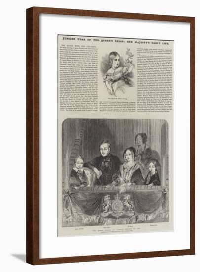 Jubilee Year of the Queen's Reign, Her Majesty's Early Life-null-Framed Giclee Print